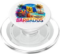 Barbados Beach Carnival Rum Trident Island Tropical Vibes PopSockets PopGrip for MagSafe