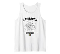 Barbados Caribbean Sea Shell Flag Island Clam Tank Top