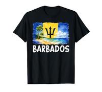 Barbados Flag Caribbean Travel Island Vacation T-Shirt