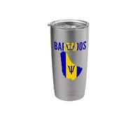 Barbados Flag Map Pride Caribbean Heritage Stainless Steel Insulated Tumbler