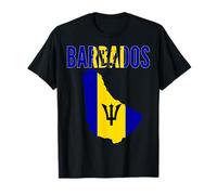Barbados Flag Map Pride Caribbean Heritage T-Shirt