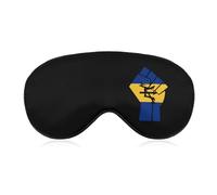 Barbados Flag Resist Comfortable Sleep Eye Mask Soft Covers for Sleeping with Adjustable Strap