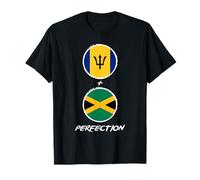 Barbados Jamaica Flag Perfection Bajan Barbadian Jamaican T-Shirt