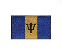 Barbados National Country Flag Iron Sew on Embroidered Patch
