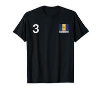 Barbados Number 3 National Flag Country Heritage T-Shirt