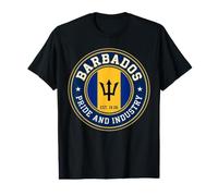 Barbados Pride and Industry Est. 1966 Vintage Nautical Badge Value Graphic T-Shirt