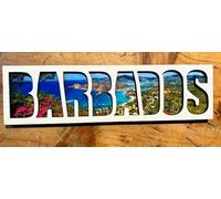 Barbados Souvenir, Barbados Wooden Magnet with Lettering, Barbados Fridge Magnet, Barbados Gift, Travel Keepsake from Barbados 220125