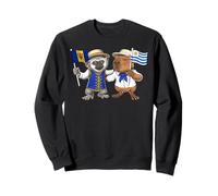 Barbados Uruguay Flag Barbadian Roots Uruguayan Heritage Sweatshirt