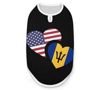 Barbados & US Flag Funny Dog Vest Cute Sleeveless Pet Shirt Pullover Cats T-Shirts Tank Tops XL