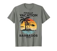 Barbados Vacation 2026 Outfit Caribbean Island T-Shirt, Men, Olive Heather, X-Large