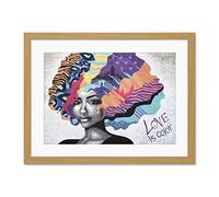 Barbalis Graffiti Woman Psychedelic Hair Large Art Print Poster Wall Decor 18x24 inch Supplied Ready To Hang With Included Mount Brackets