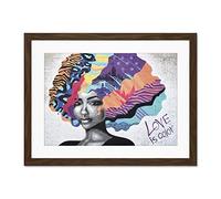 Barbalis Graffiti Woman Psychedelic Hair Large Art Print Poster Wall Decor 18x24 inch Supplied Ready To Hang With Included Mount Brackets