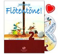Barbara Ertl Lots of Flute Tones Volume 2 - School for Alto Recorder with Whistle - with 2 CDs and Heart-Shaped Music Clip