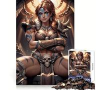 Barbarian (iablo III) 1000 Adult Pieces Jigsaw Puzzle Sharp Memory Relaxing Pastime Smooth Cut Lovely Gift (50x75cm)