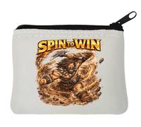 Barbarian Warrior in Tornado Fury Neoprene Coin Purse Pouch 10x11cm White