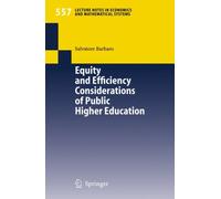 Barbaro - Equity and Efficiency Considerations of Public Higher Educat - X555z