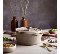 Barbary and Oak Nattura Cream Cast Iron 24cm Casserole Dish