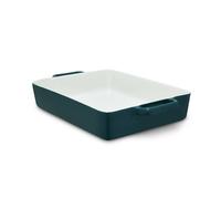 Barbary & Oak Nattura 38cm Rectangular Baking Dish, Made from Strong Stoneware, Smooth Glaze Interior, Easy Grip Handles, Dishwasher Safe, Agave, BO875021AGV