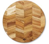 Barbary and Oak Round Acacia Chopping Board BO847023 Chevron