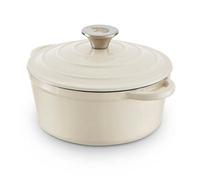 Barbary & Oak 20Cm Round Casserole Cast Iron Camembert Cream