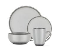 Barbary & Oak by Tower Avena Dinnerware Set 16PC, Fossil Grey