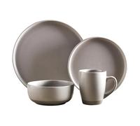 Barbary & Oak by Tower Avena Dinnerware Set 16PC, Fossil Grey