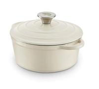 Barbary & Oak 20cm Round Casserole Cast Iron Camembert Cream