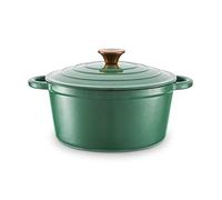 Barbary & Oak 24cm Round Casserole Cast Iron Verdigris Green