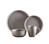 Barbary & Oak by Tower Avena Dinnerware Set 16PC, Fossil Grey
