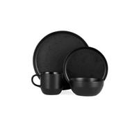 Barbary & Oak Luna 16 Piece Dinnerware Set Black