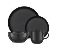 Barbary & Oak Luna 16 Piece Dinnerware Set Black