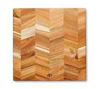 Barbary & Oak Chevron Square Chopping Board, Suitable for Food Preparation and Serving, Acacia Wood Red, BO847024