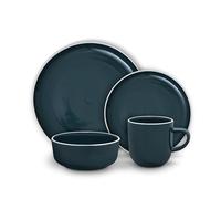 Barbary & Oak Nattura 16 Piece Dinnerware Set, 4X Dinner Plates, 4X Side Plates, 4X Bowls, 4X Mugs, Made from Premium Stoneware, Dishwasher Safe, Agave, BO867022AGV