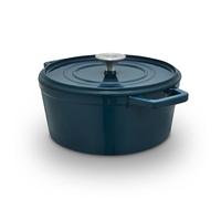 Barbary & Oak Nattura 24cm/3.6L Round Cast Iron Casserole/Dutch Oven/Cooking Pot with Durable Enamel Interior, Self-Basting Lid, Induction Compatible, Agave