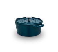 Barbary & Oak Nattura 24cm Round Cast Iron Casserole Agave in Teal Barbary & Oak Teal