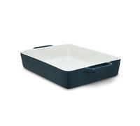 Barbary & Oak Nattura 38cm Rectangular Baking Dish, Made from Strong Stoneware, Smooth Glaze Interior, Easy Grip Handles, Dishwasher Safe, Agave