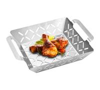 Barbecue Baskets for Outdoor Use - Stainless Steel Robust Cookware with Handle, Grill Basket for Fish Grilling, for Barbecue, Charcoal, Electric, Patio, Picnic, Party, Corn, Potatoes, Meat and