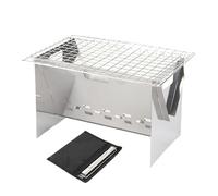 Barbecue Camping - 7.87 Pouces Gril Portable Compact | Acier Inoxydable Grill - Avec Sac Transport Durable IDéal Pour Jardin Patio Pique Nique Randonnée Cuisson Extérieure Facile Pratique