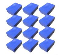 Barbecue Cleaning Stones For Grills And Cast Iron Cookware, Foamed Glass Scrubber Blocks To Remove Grease Rust And Stains Safely Without Scratching Surfaces, Gray And, 12 Pieces Pack(Blue)