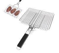 Barbecue Cooking Grid Bench in Accessories Without Lever Stainless Steel Portable Grill for Cooking Pork, Beef, Broccoli, Steak, Whips, Potatoes