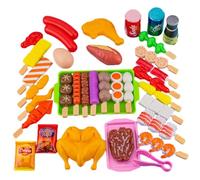 Barbecue Game Set - Pretend to Eat a Grill Toy | Interactive Kitchen Role Game Kit for Barbecue Station in ABS , Simulatio Dice Toy
