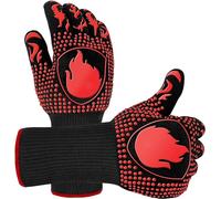 Barbecue Gloves, Heat Resistant, Oven Gloves with 800 Degrees, Extremely Heat Resistant, Cooking Gloves for Baking, Grilling, Cooking, BBQ