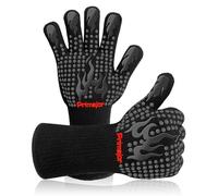 Barbecue Gloves Oven Mitts Grilling Gloves - 800°C Extreme Heat Resistant Oven Gloves, Non-Slip Silicone Cooking Gloves for Grilling, Barbecue, Baking, Welding (A Pair)-L