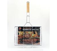 Barbecue Grill Basket Turner with Wooden Handle 22 x 32cm