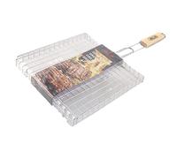 Barbecue Grill Basket Turner with Wooden Handle 28 x 28cm