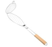 Barbecue Grill Basket with Folding Handle Stainless Steel for Camping