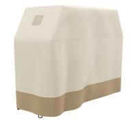Barbecue Grill Cover 300D Oxford Waterproof PU Beige 152x66x115cm Vented Buckled