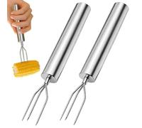 Barbecue Grill Fork, 2-Piece Stainless Steel Barbecue Cutlery Carving Forks for Kitchen, Home, Restaurant, Garden, BBQ Party, Camping, Picnic