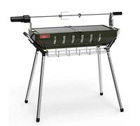 Barbecue Grill Household Wild Portable Folding Picnic Shelf, Stable and Durable Thick Stainless Steel Charcoal Grill, 97 73.3 75.3cm