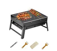Barbecue Grill, Portable BBQ Outdoor Folding Grill Table Charcoal, Stainless Steel Smoked for Picnic Garden Terrace, Camping Trip Hiking